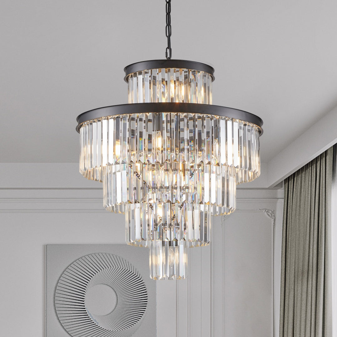 Luxury Crystal Chandelier - 15-Light Pendant Light Fixture