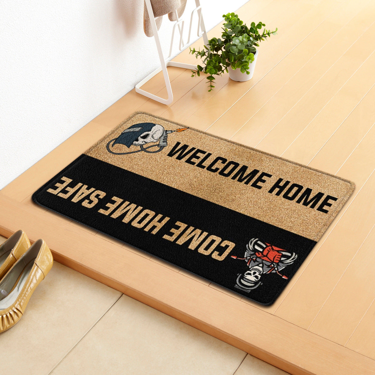 Halloween Letter Door Mat - Modern Rectangular Floor Carpet for Home & Garden