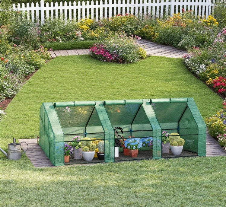 Portable Mini Greenhouse for Outdoor Garden - Green