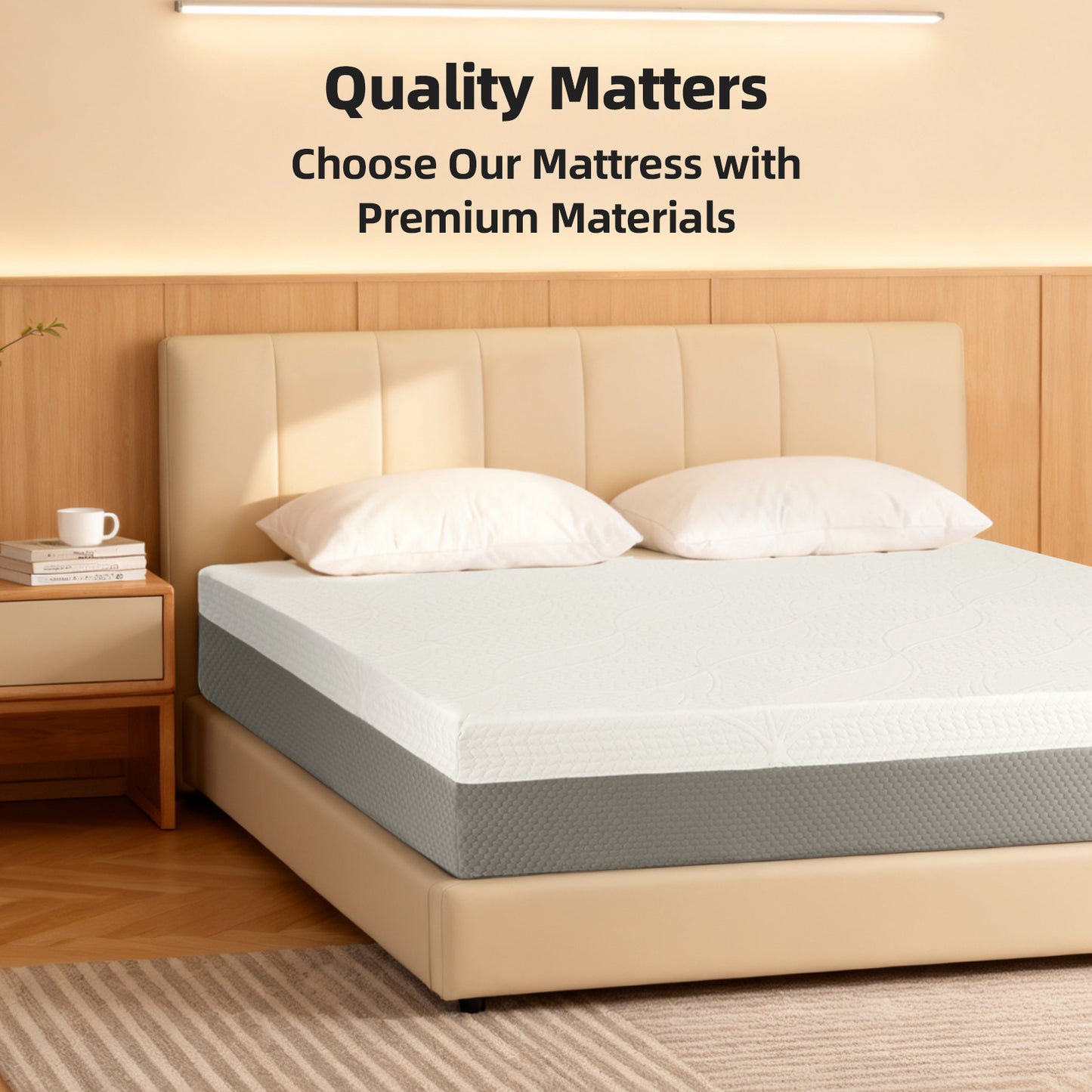 King Size 12-Inch Premium Foam Mattress - Eco-Friendly & Ergonomic