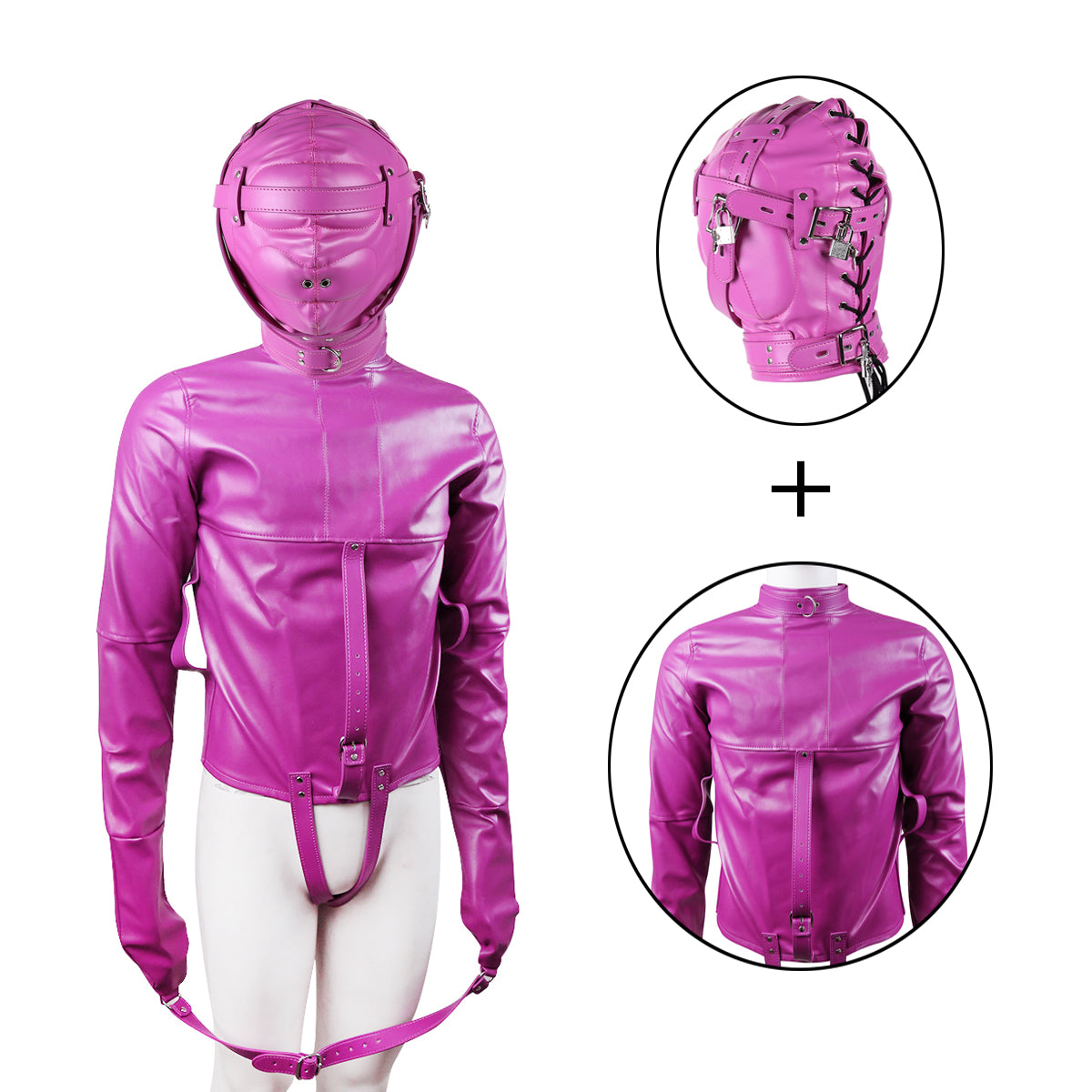 Adult Headgear and Costume Set for Restraint and Role Play