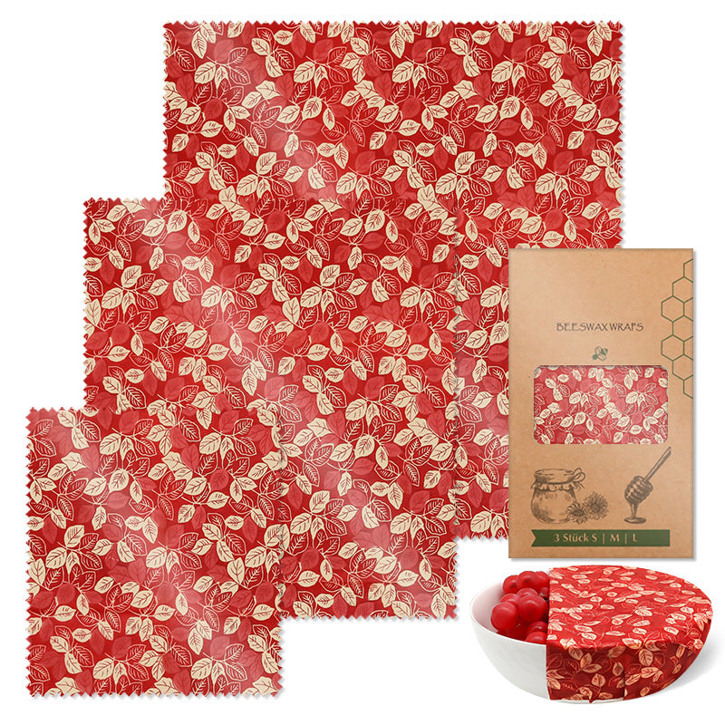 Beeswax Food Wraps Reusable Preservative Cloths Eco-Friendly Food Storage
