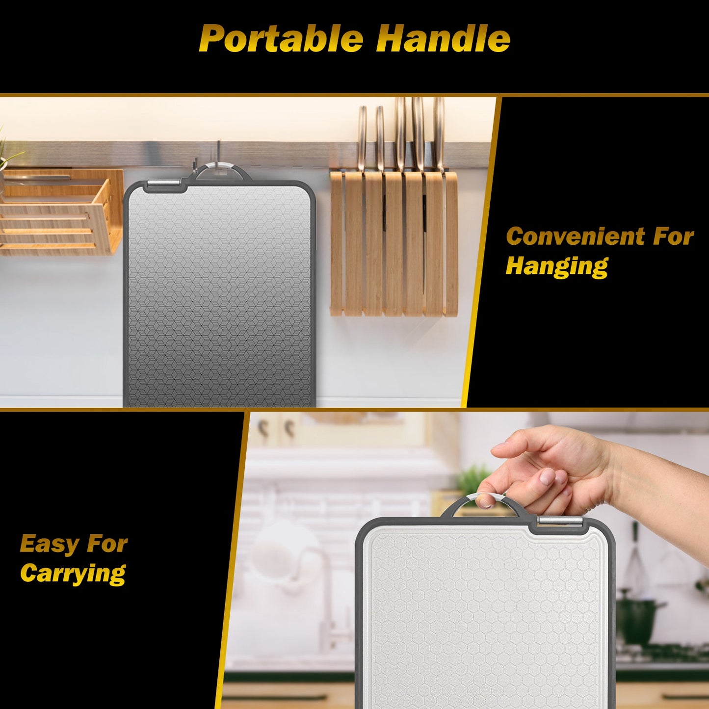 2-Piece Double-Sided Stainless Steel Cutting Board Set
