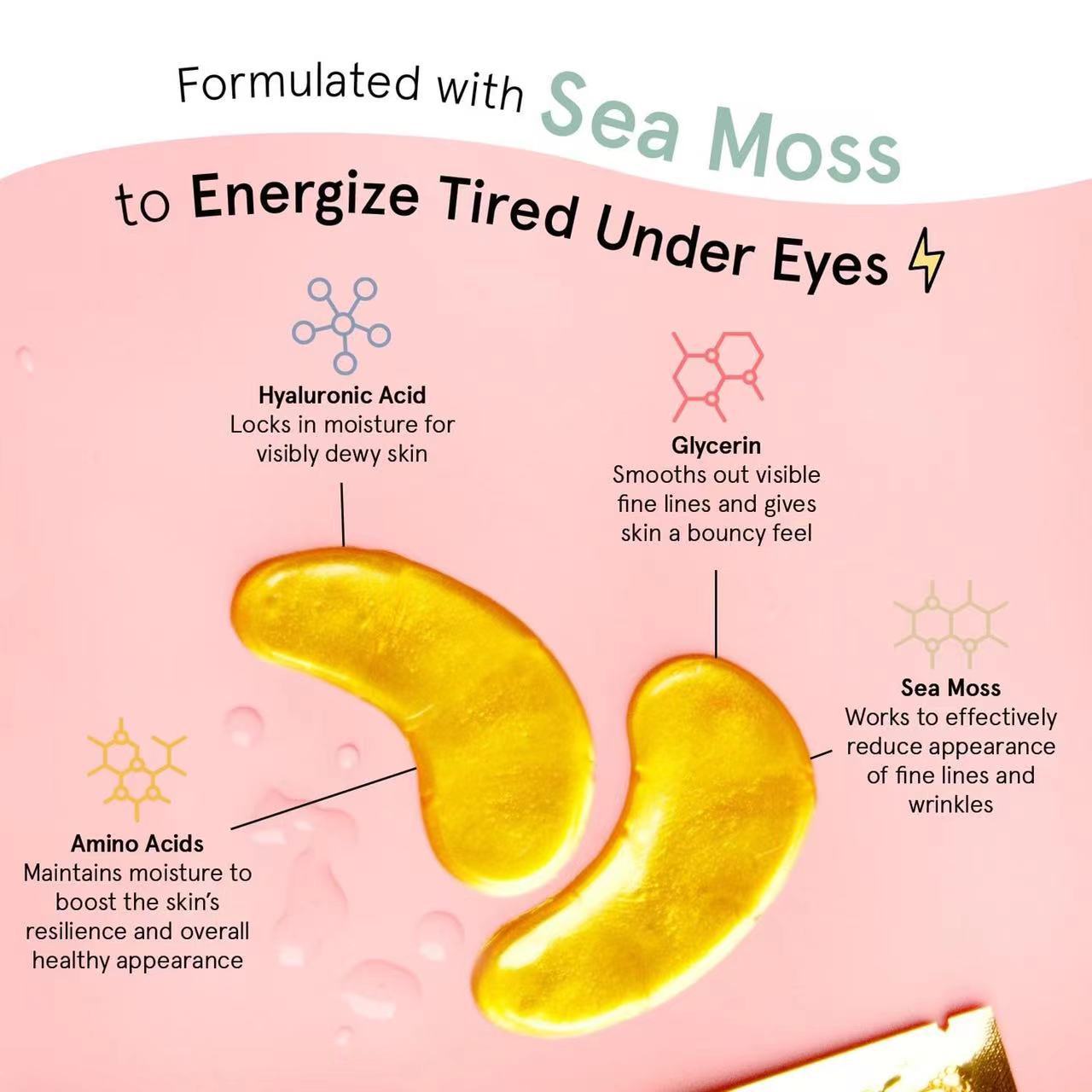 Gold Gel Collagen Eye Mask Set - Moisturizing Brightening Skin Care