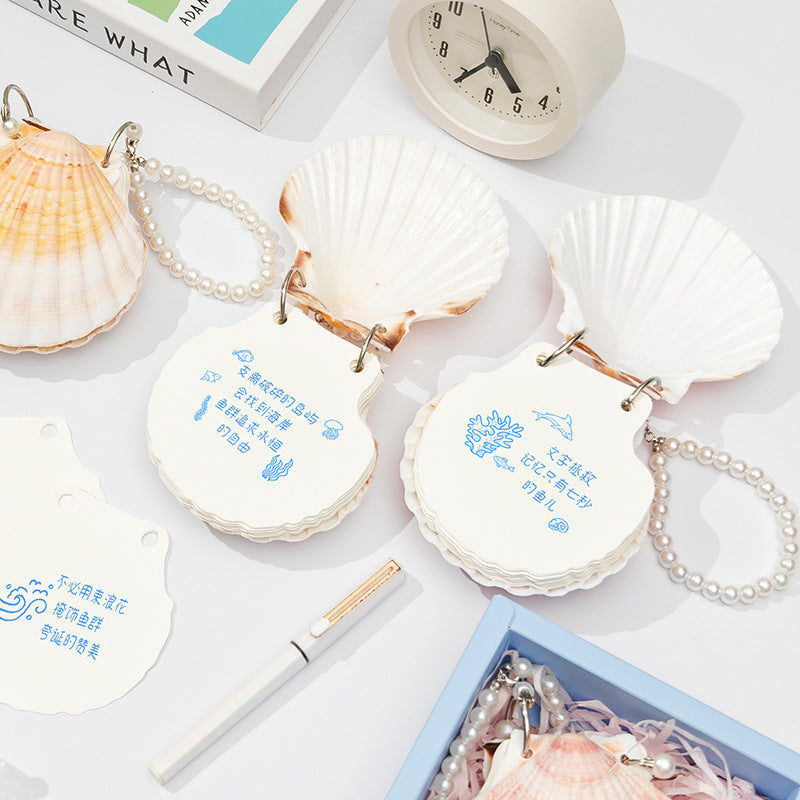Colorful Natural Shell Journal - Ocean Style Compact Stationery