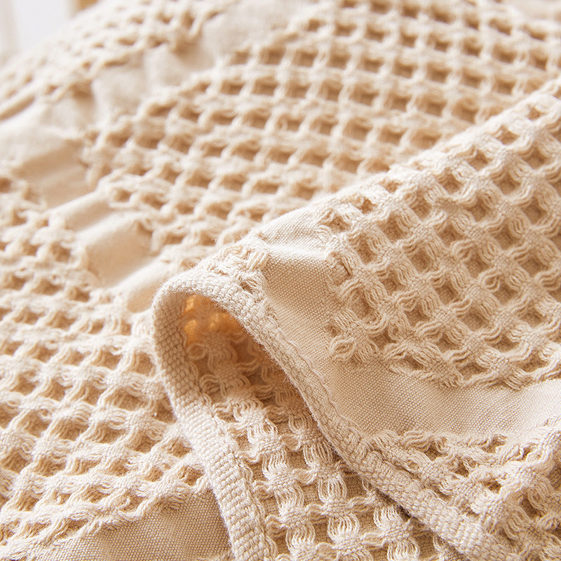 Cotton Waffle Embossed Towel Blanket - Multiple Sizes & Patterns