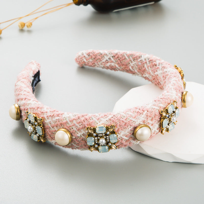 Colorful Glass Pearl Headband - Multiple Colors