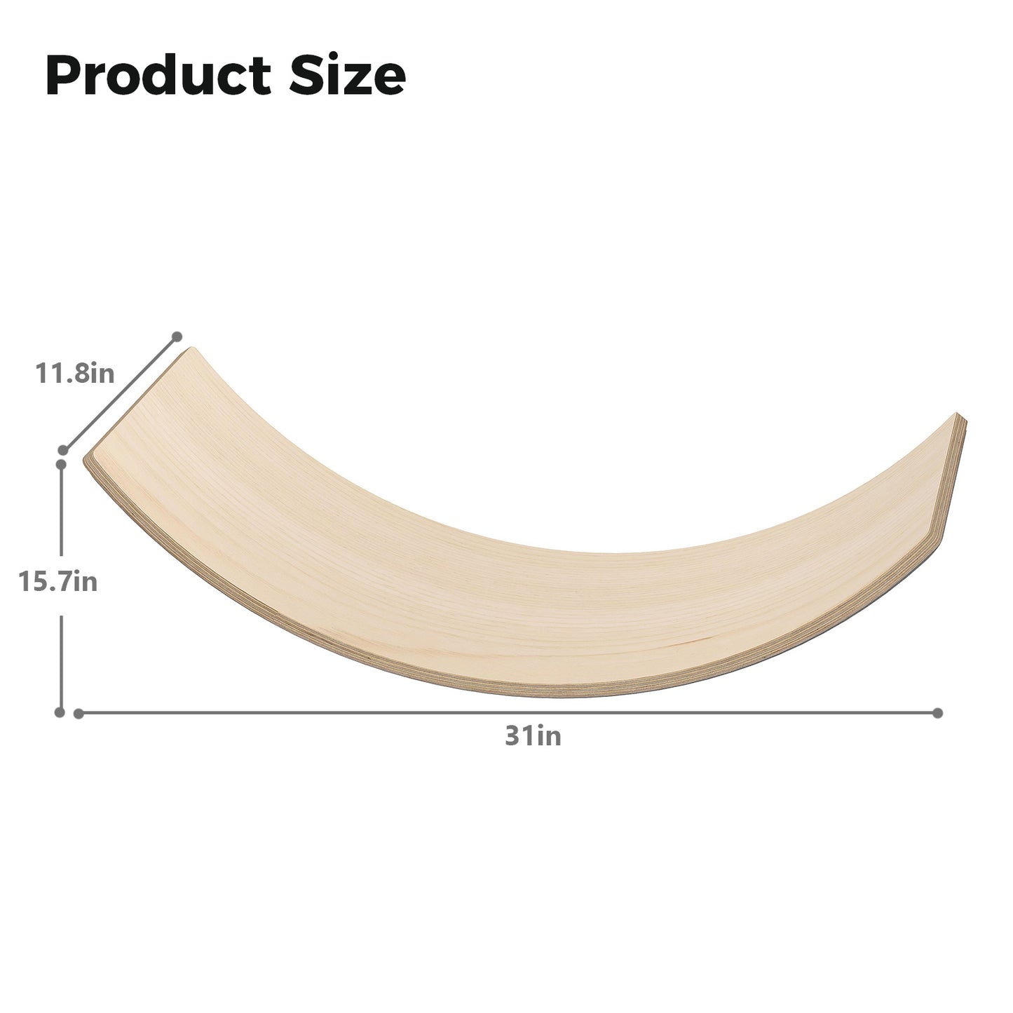 32 Inch Rocker Board Sensory Training Kids Balance Seesaw 300 Lbs