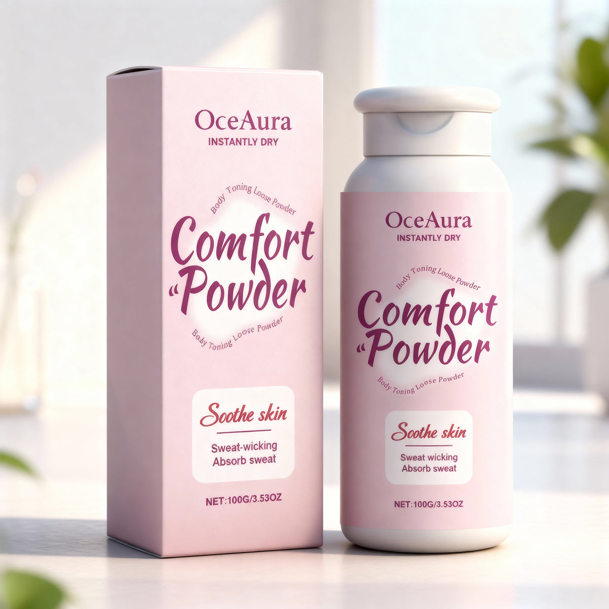 Sweat-Absorbing Body Powder, 100g - Refreshing Comfort