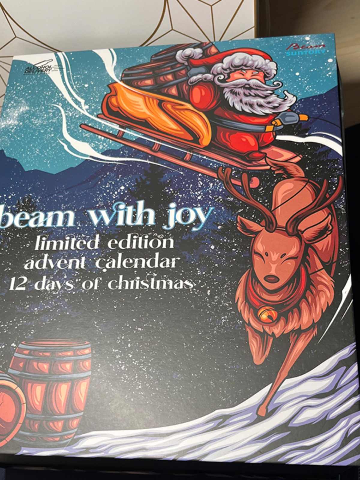 Christmas Countdown Calendar Gift Box - 12 Cell Empty Box for Holiday Decor
