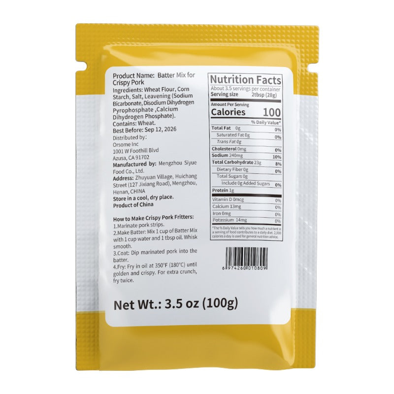 Crispy Pork Coating Mix - 3pcs for Chicken, Seafood & Veggies