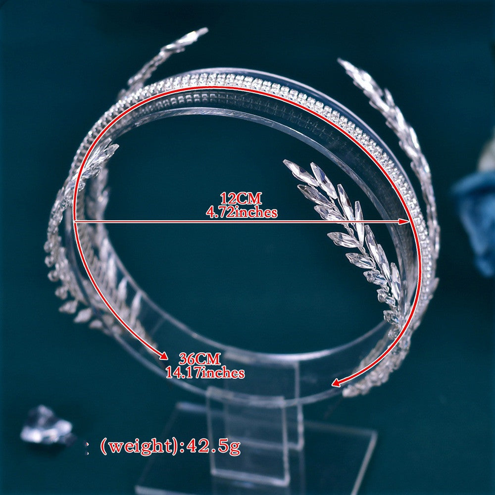 Silver Rhinestone Hair Band for Wedding Bride Headwear