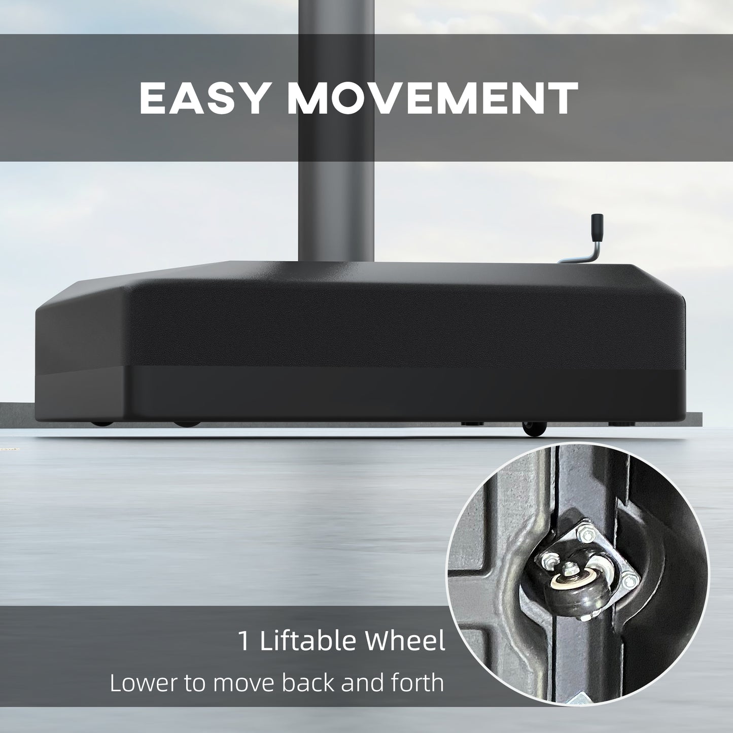 Fillable Umbrella Base for 84D-110V02 Cantilever Umbrella - Black