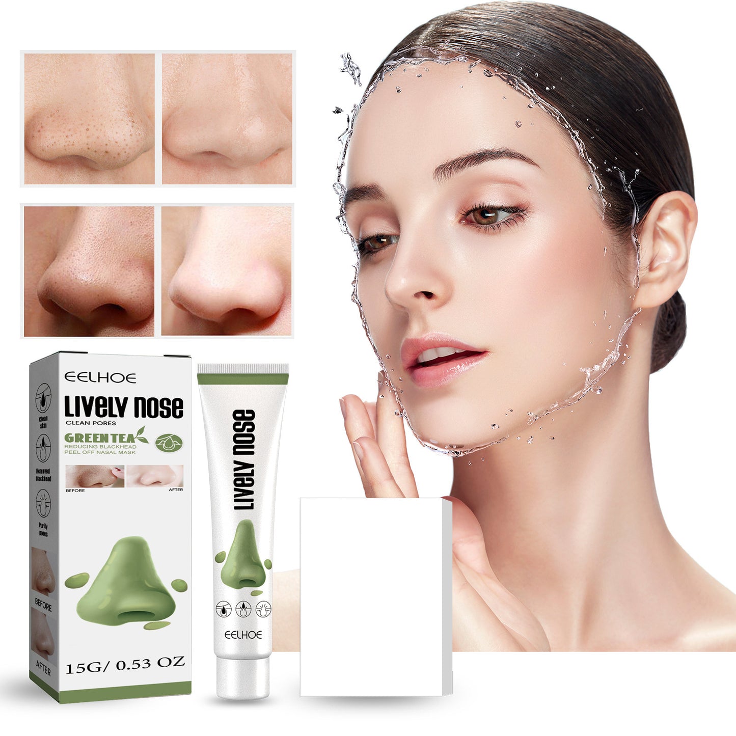 Blackhead Removal Nose Patches - Deep Cleansing Pore Strips, 15g, 40PCS