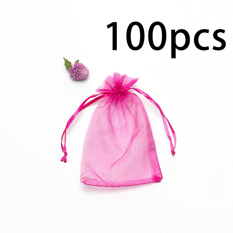 Jewelry Gift Bags 100PCS Drawstring Mesh Bags for Packaging and Storage