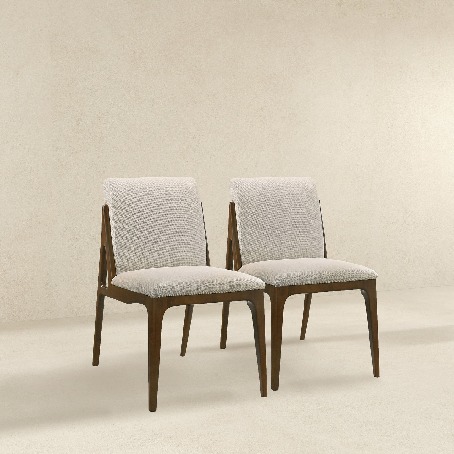 Grivelle Cream Fabric Dining Chair Set Of 2
