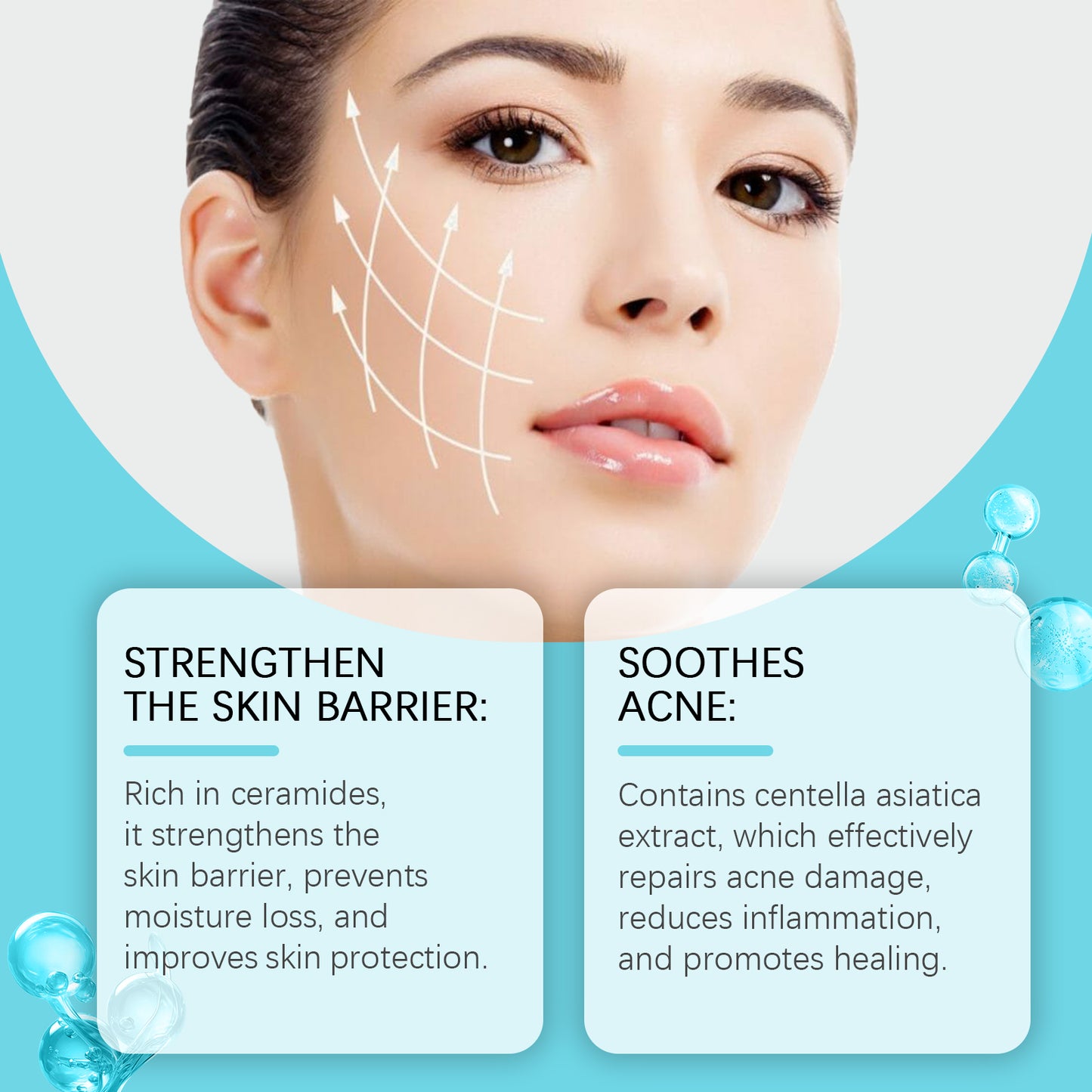 Centella Repair Moisturizer - Hydrating Facial Cream with Hyaluronic Acid