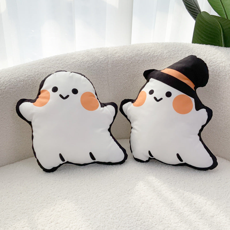 Halloween Death Doll Plush Pillow with Cartoon Design - 33x35cm