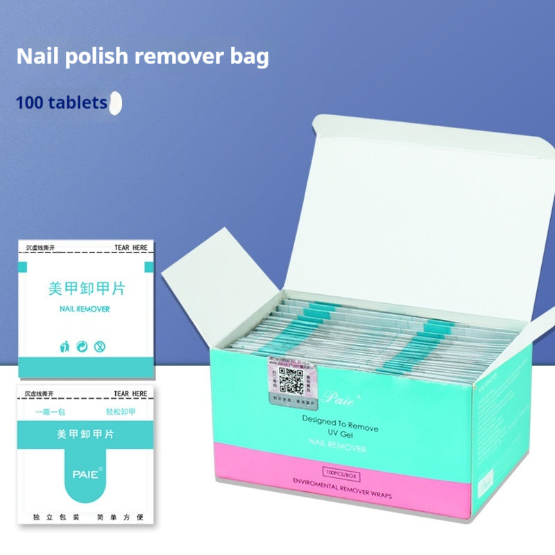 Disposable Nail Polish Remover & Cotton Pad Set - 100/200 Pieces for Nail Art
