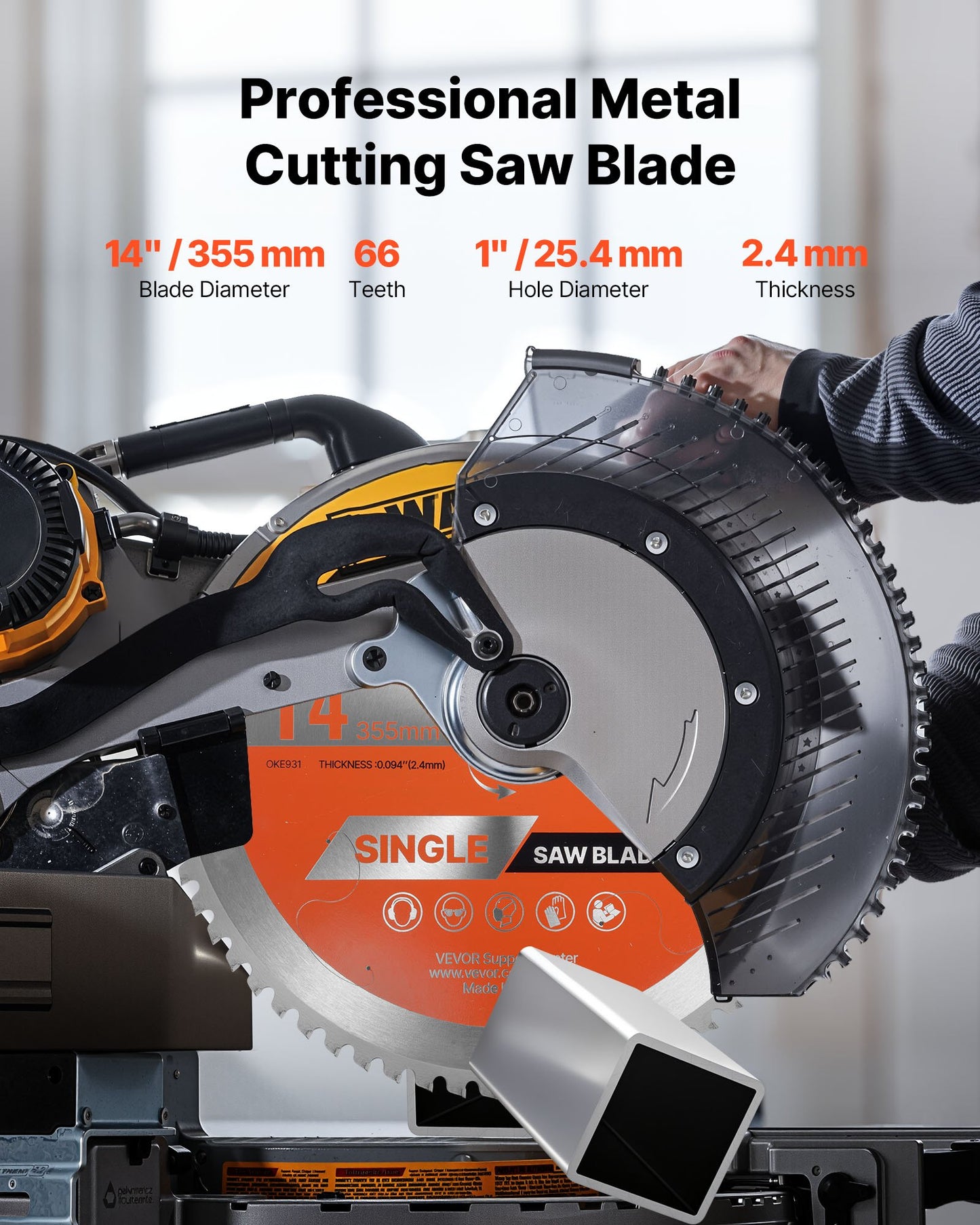 14-Inch Metal Cutting Circular Saw Blade with 66 Teeth - High Speed Power Tool Accessory