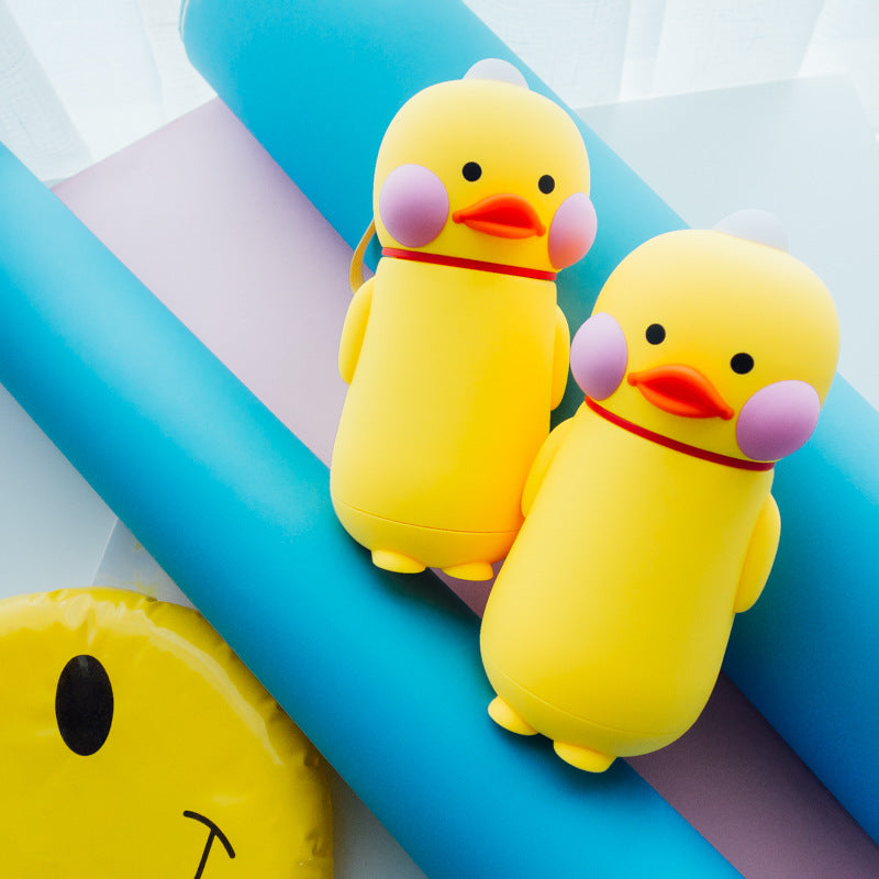 Cute Cartoon Duck Glass Cup - Water Mug for Kids & Adults, 300ML High Borosilicate