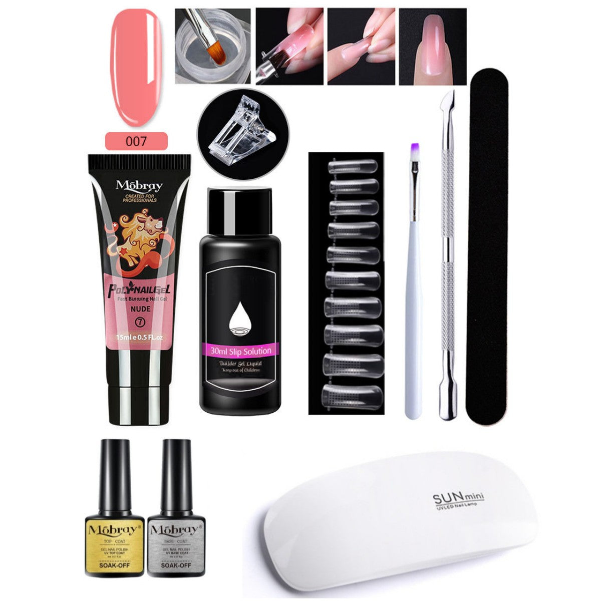 Nail Art Resin Extender Kit - 12 Colors