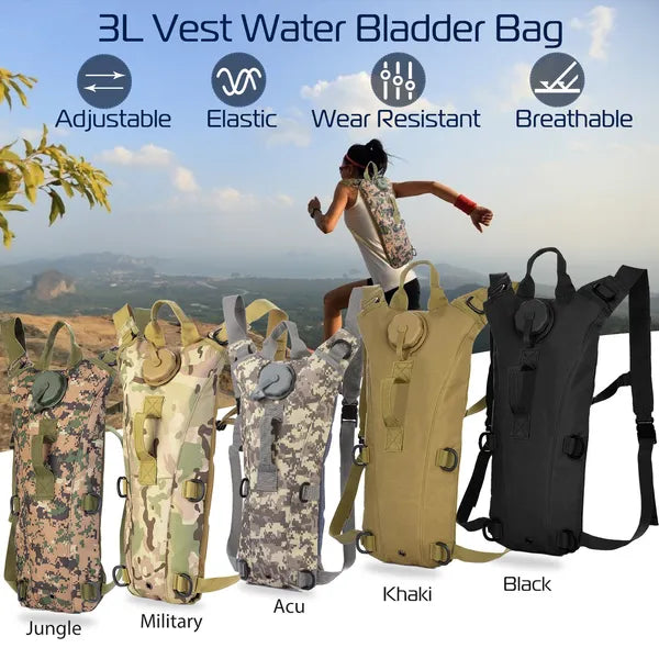 3L Tactical Hydration Pack with Adjustable Straps