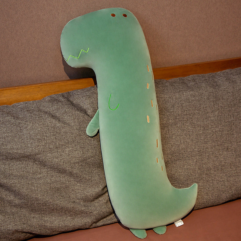 Kids Dinosaur Plush Pillow Bed Leg Clamp Toy - Soft Sleep Cushion for Kids