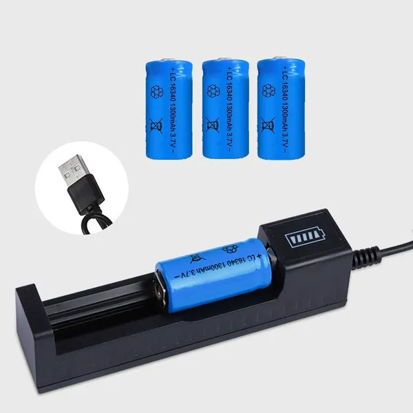 Rechargeable 3.7V 1300mAh Li-Ion Batteries Set with Charger for Power Tools