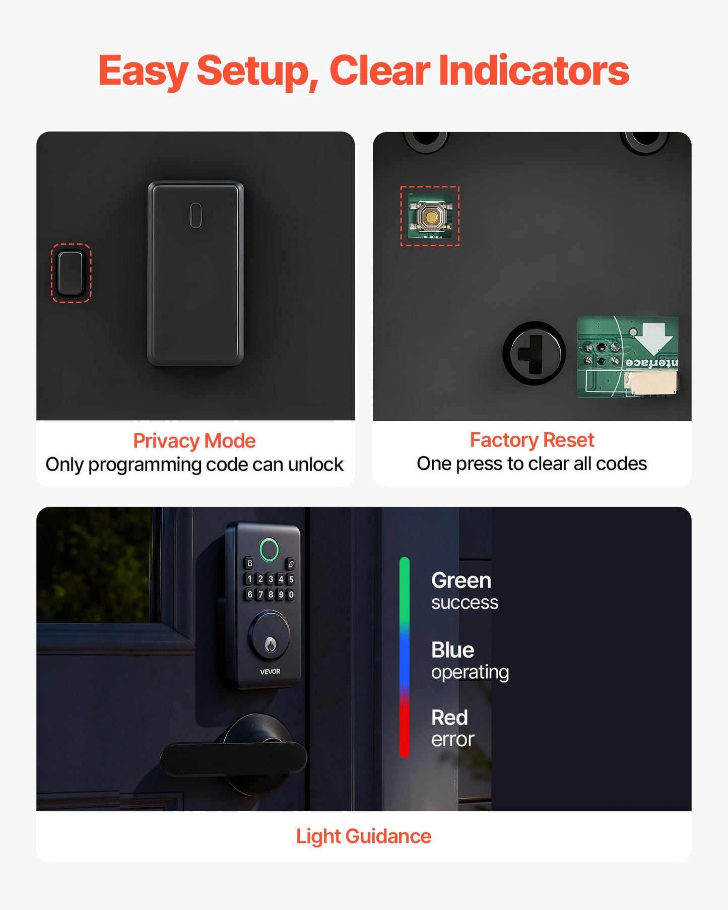 Keyless Entry Door Lock with Handle Set - Electronic Keypad Deadbolt, Auto Lock, Matte Black