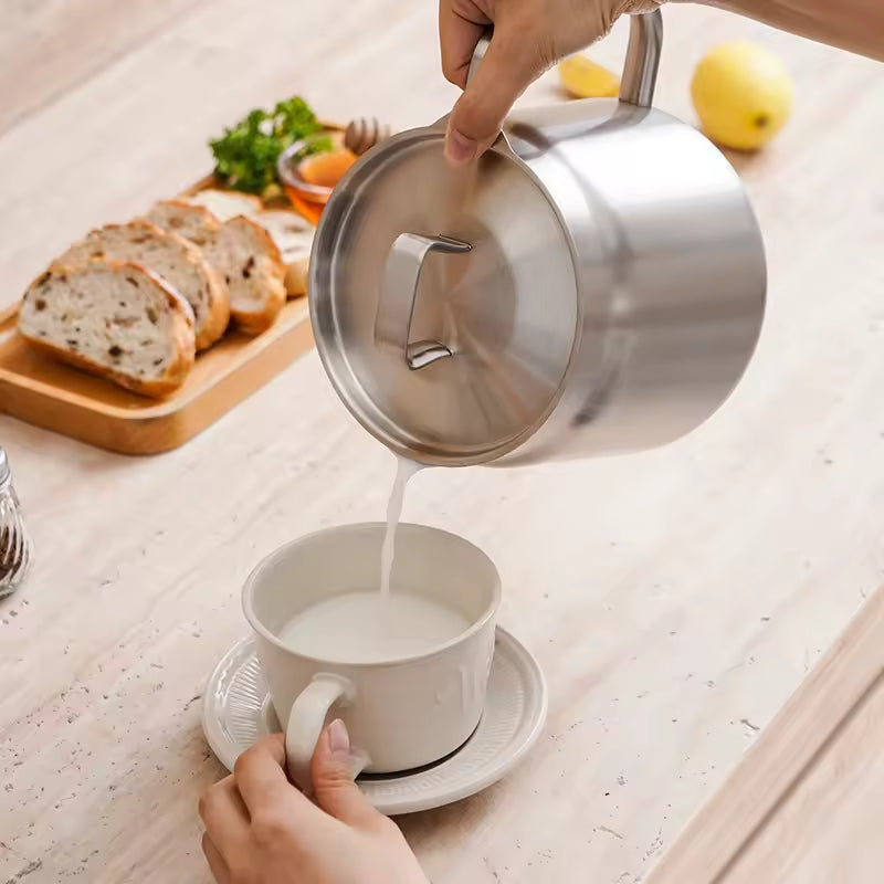 2L Stainless Steel Oil Filter Pot with Fine Mesh Strainer