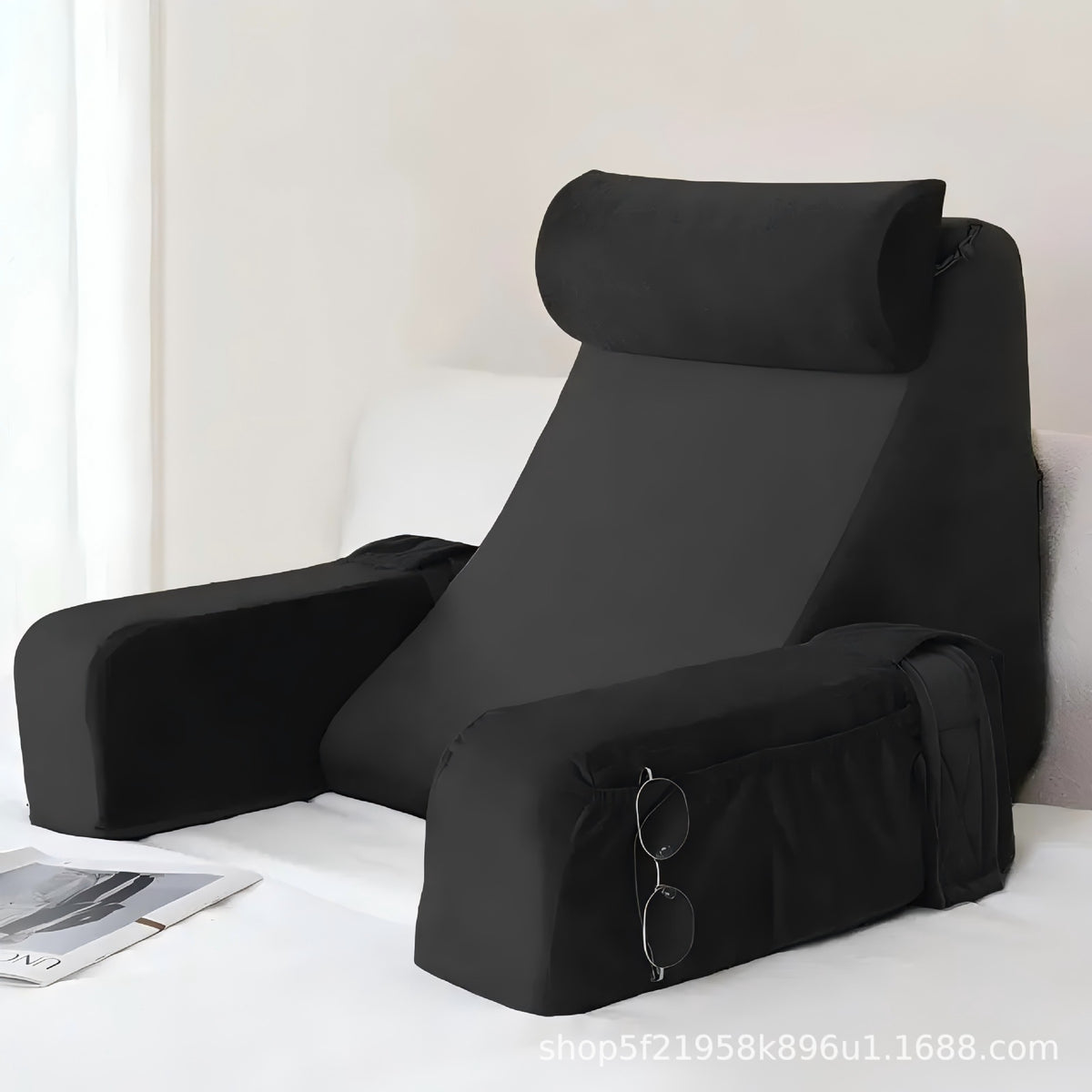 Removable Lumbar Support Pillow for Reading & Comfort – Modern Design