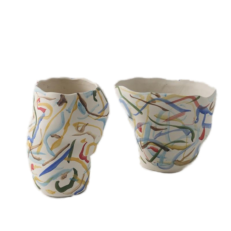 Minimalist Ceramic Vase - Modern Retro Style Home Decor