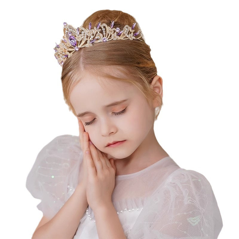 Children's Rhinestone Crown Headdress Hair Band