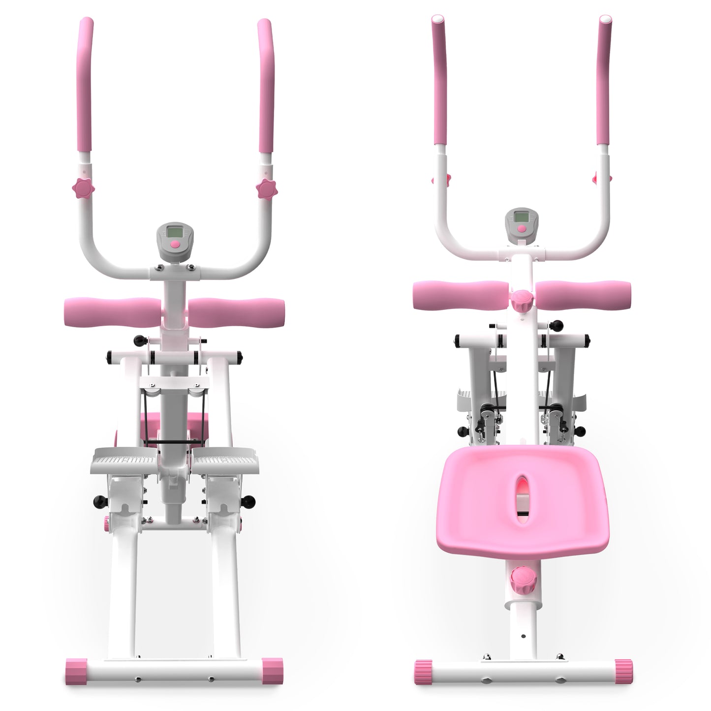 2-In-1 Stair Stepper and Ab Workout Machine - Pink