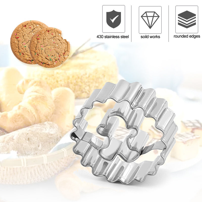 Stainless Steel Biscuit Mold Set - Modern Minimalist Cookie Cutter Pack