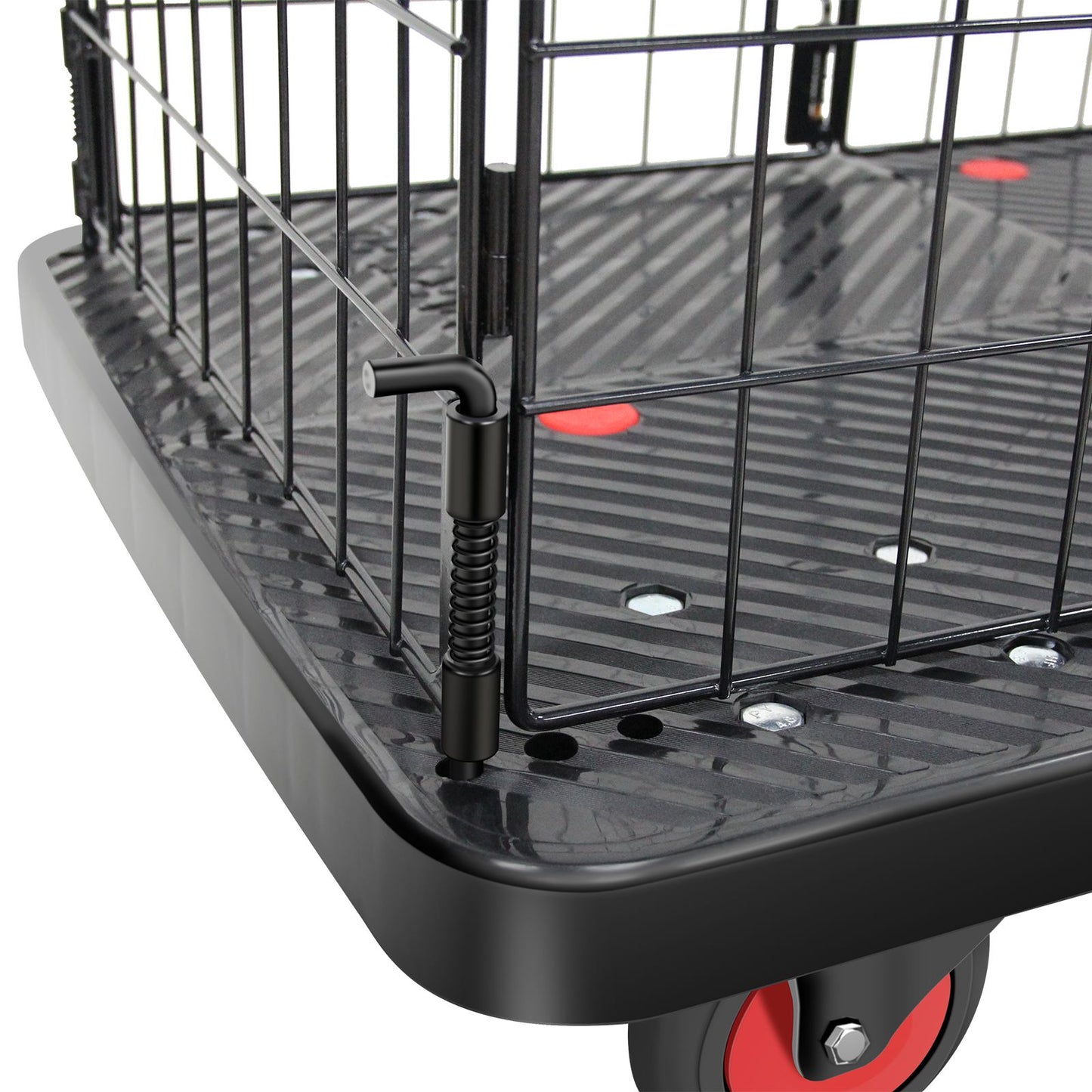 Foldable Push Hand Truck Cart - 330 lbs Capacity, Metal Frame