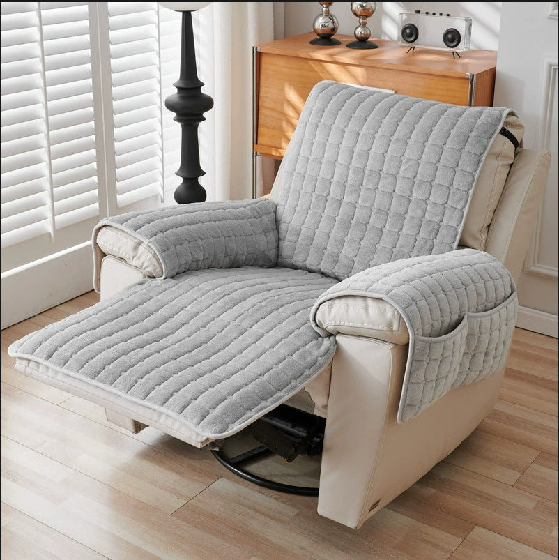 Non-Slip Plush Sofa Cushion Cover - Warm Nordic Dust Protector