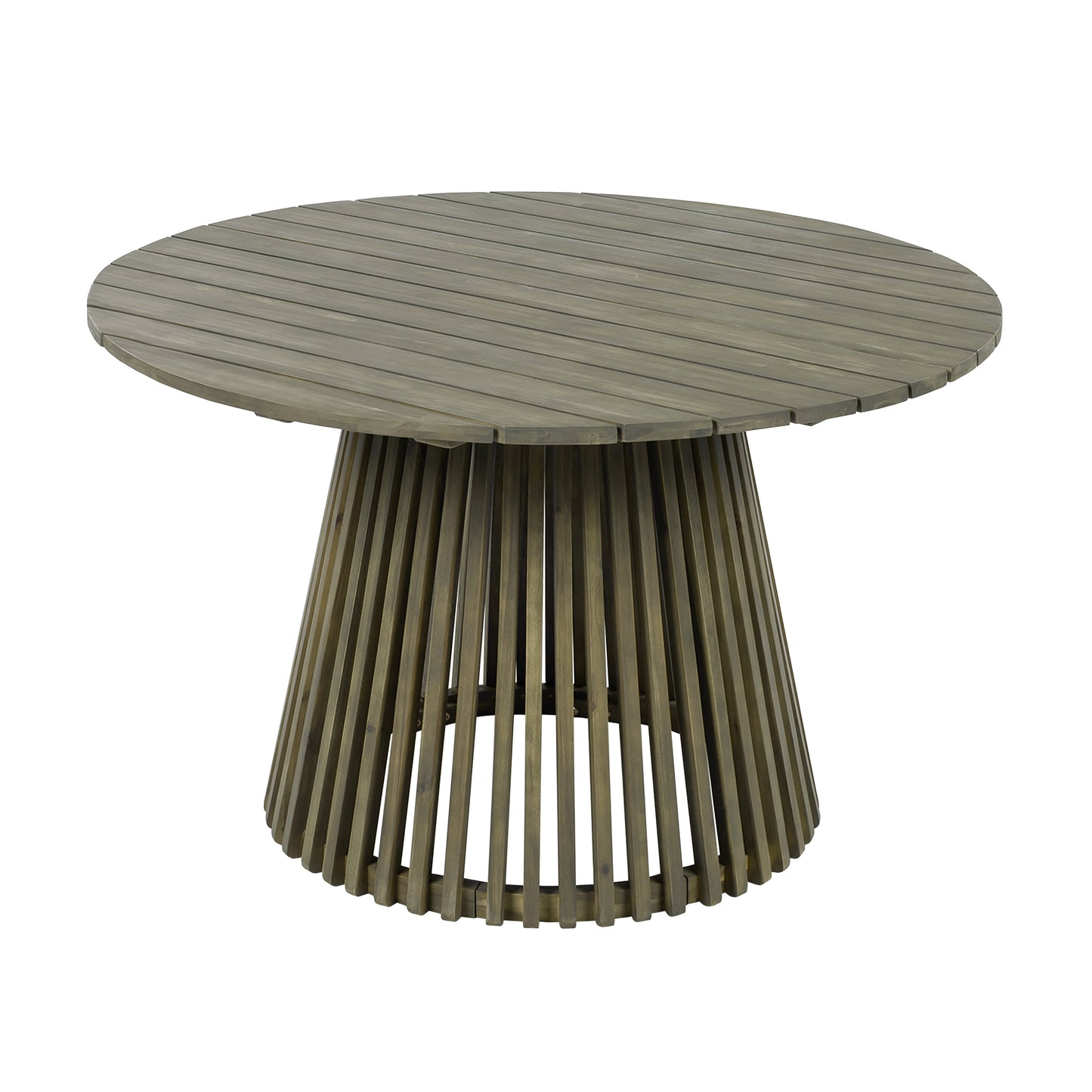 Outdoor Acacia Wood Patio Dining Table, 47.25-inch Extra-large Round