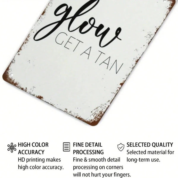 Metal Tin Wall Decoration - 20 cm x 20 cm Artistic Design