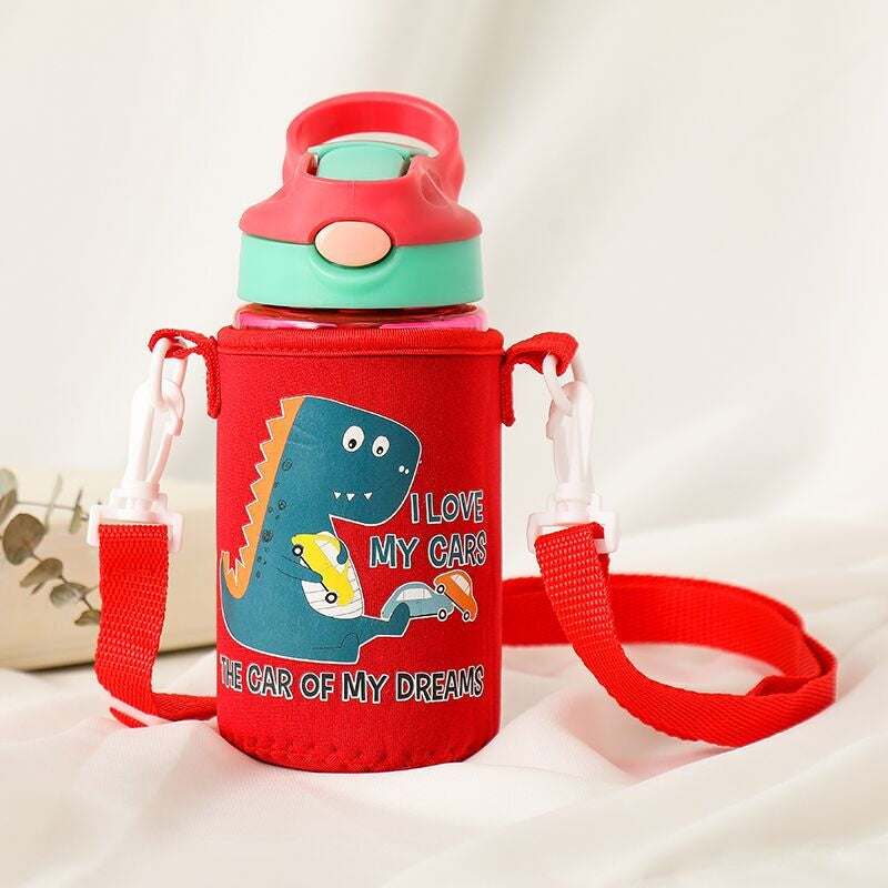 Children's Leak-proof Portable Plastic Straw Cup - Drop-proof, Reusable, Kids Drinkware