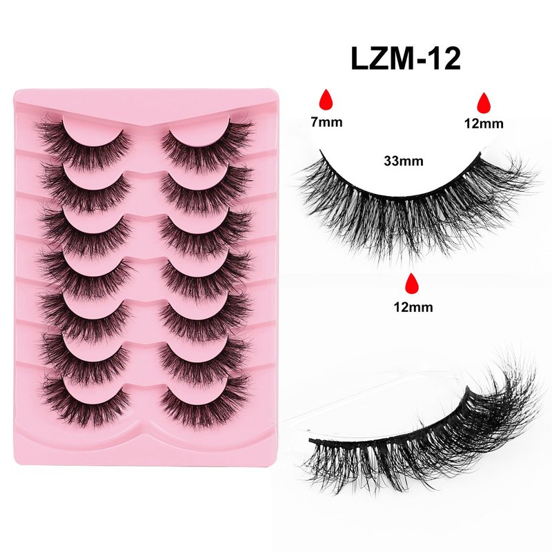 Dramatic 3D False Eyelashes for Voluminous, Fishtail, Tousled Look – Multiple Colors