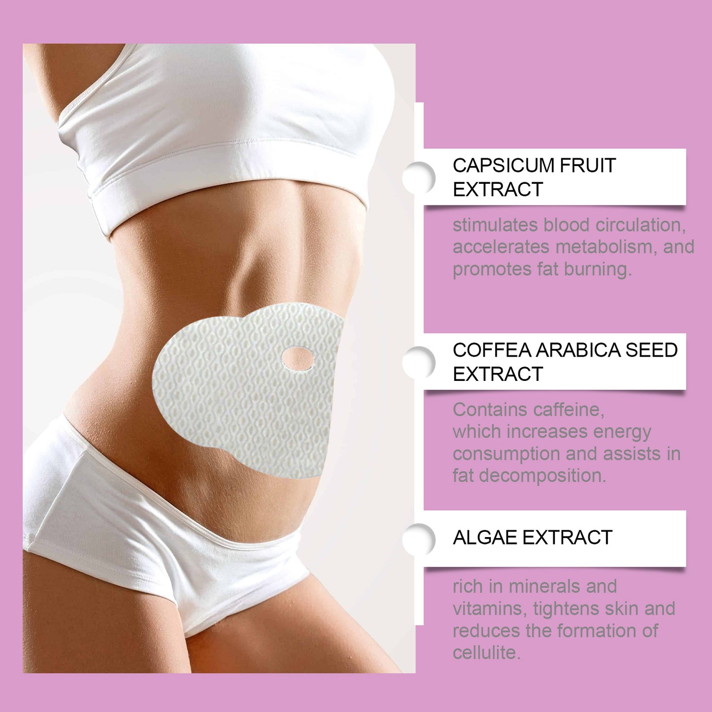 Herbal Firming Navel Patches - Natural Body Shaping & Skin Tightening - 5 Pack