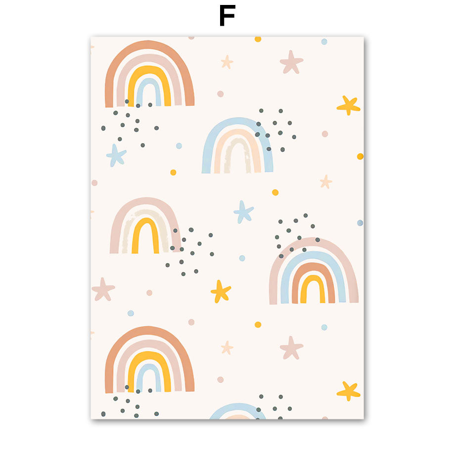 Children's Room Decor Cartoon Poster and Canvas Wall Art
