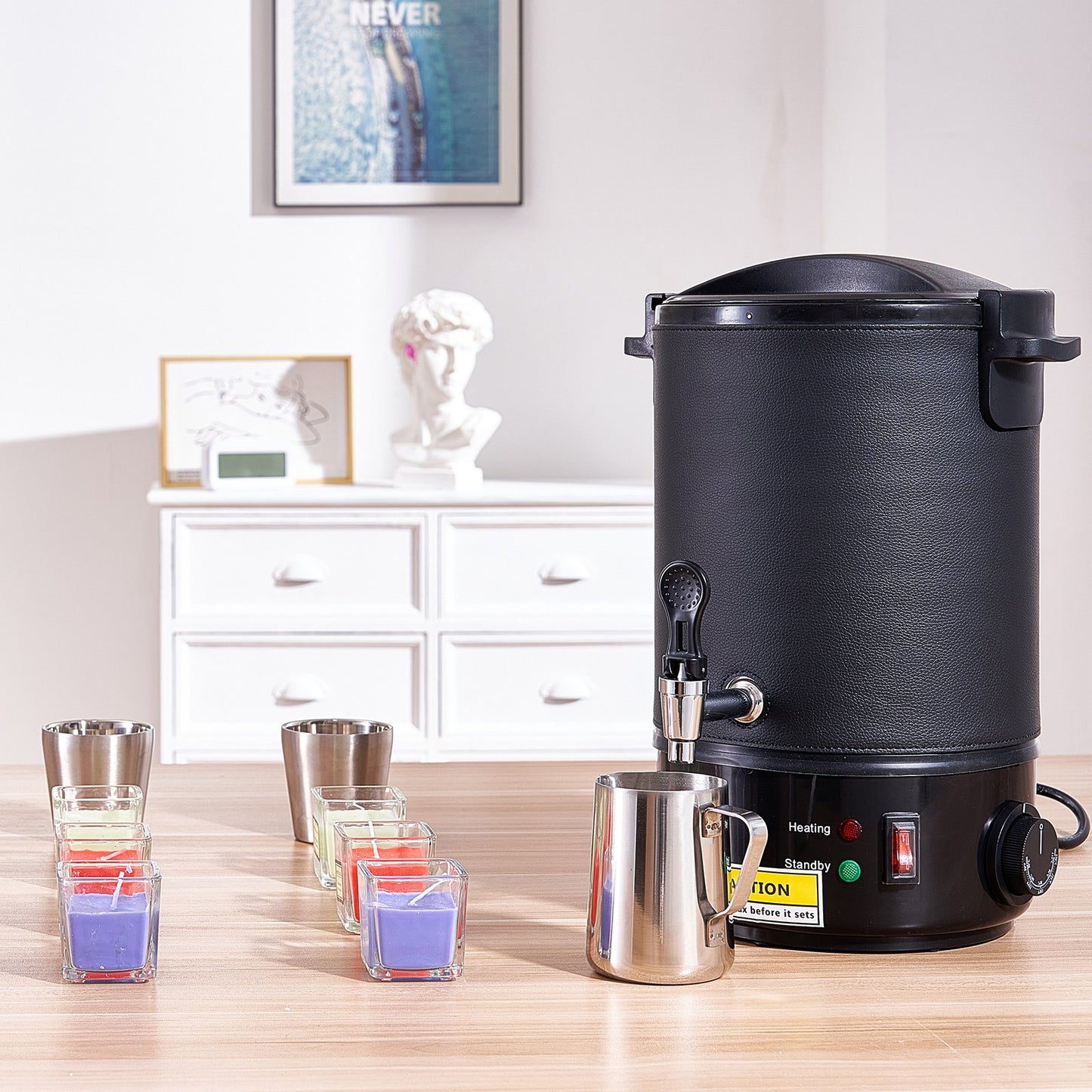 Electric Wax Melter for Candle Making - 6.5L Pot with Temperature Control