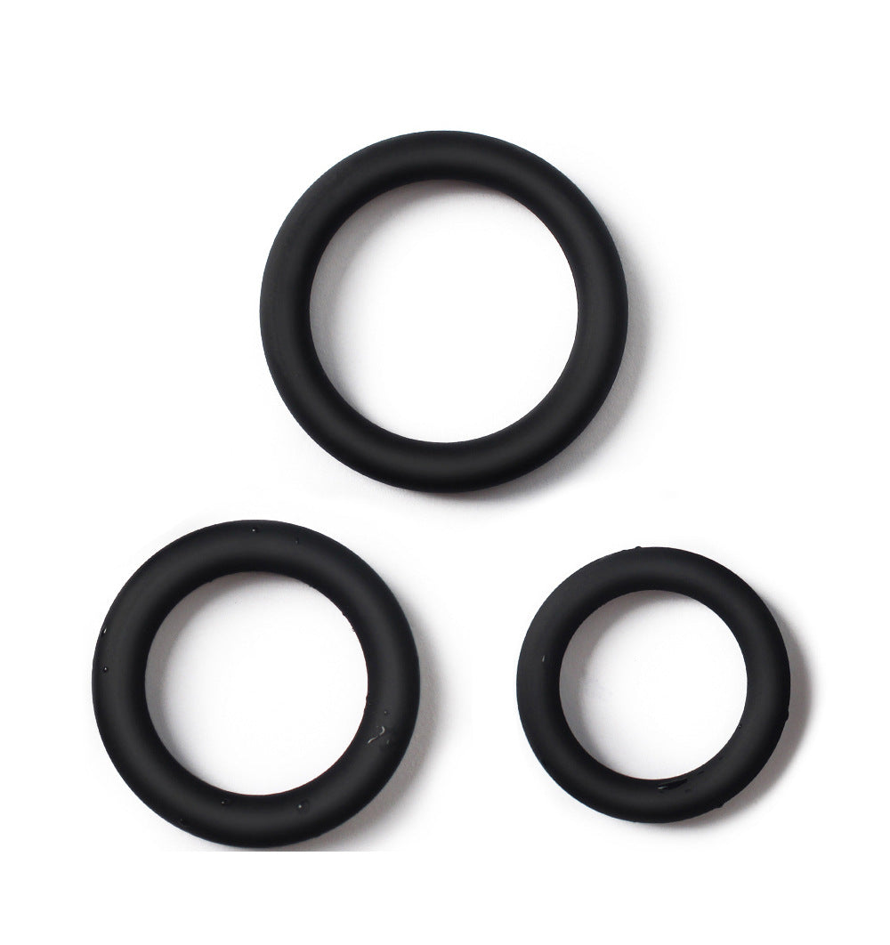 Men's Silicone Delay Ring Set - Luminous and Black Adjustable Cock Rings