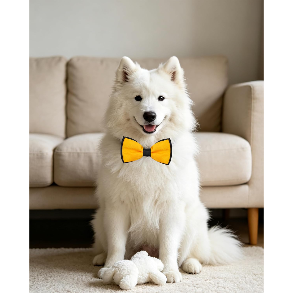 10 Pack Mixed Colors Dog Bowties for Medium & Large Dogs Slip-On Collar Accessories