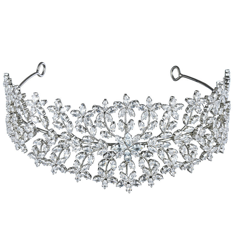 Bridal Tiara Headband - Simple Mosaic Style