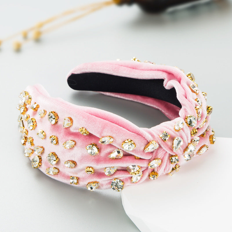 Diamond Velvet Headband - Hand-Woven Hair Accessory