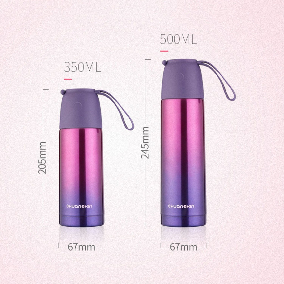 Insulated Stainless Steel Thermos Cup with Large Capacity - Multiple Colors